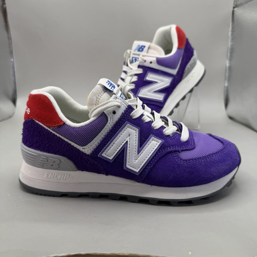 New Balance 574 Womens Size 5 Purple Suede Mesh Running Sneakers WL574YE2